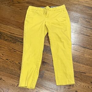 Banana Republic Yellow Cropped Pants